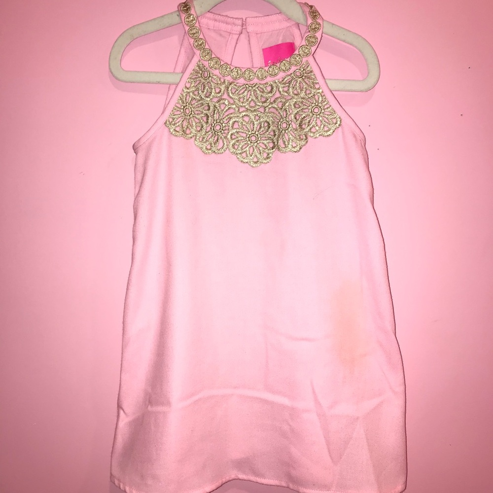 Lilly Pulitzer Pink Mini Pearl Shift Dress Size 4